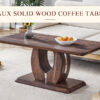 Modern Minimalist Walnut Dark Brown Texture Sticker-Patterned MDF Rectangular Coffee Table. Add a quiet and cozy atmosphere to your home.MDF coffee table,Walnut,Dark Brown textured Sticker,side table.