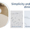 Table and chair set.A Modern Minimalist Circular Dining Table With A Diameter Of 33.3 Inches.Paired With 4 White Minimalist Ergonomic Dining Chair, With A Curved Backrest For Comfortable Design.