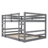 Full Over Full Bunk Bed with Ladder, Gray(OLD SKU:WF286327AAE)