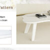 Modern minimalist white imitation marble tabletop coffee table. Solid wood spray painted desk legs, cloud shape to give you a new experience, computer desk. Suitable for dining and living rooms.