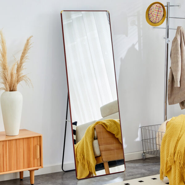 The 4th generation floor standing full-length mirror. wall mirror, bathroom makeup mirror, bedroom foyer, clothing store, wall mounted.    65 "* 23.2"