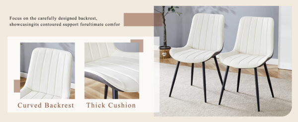 6190a64f212c42b191a7727c547a6a07_effc2a125448aa51ac10856d5a8d7b1d Table and chair set.Modern Black Marble Pattern MDF Dining Table Set - 55"x31.4" with 4 Extended Seat Cushion PU Dining Chairs and 1 Bench,A Choice of Subtle Luxury for Modern Homes.