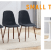 Luxury Simple Chair - Set of 4 BLACK Linen-Cotton Material High Resilience Dining Chair with Metal Walnut Color Leg.Integral metal leg architecture,Suitable for various interior decoration styles.