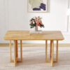 Chinese country retro solid wood dining table, simple modern imitation rattan dining table, wooden dining table.Suitable for dining room, living room, office.Natural Style Solid Wood Dining Table.