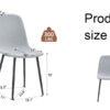 Comfortable Linen-Cotton Dining Chair Set - Six Pieces in Light Gray.Integrated Seat and Backrest,Linen-Cotton Material,Modern Home Matching.