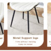 Table and chair set.Modern Black Marble Pattern MDF Dining Table Set - 55"x31.4" with 4 Extended Seat Cushion PU Dining Chairs.White and Black Splicing Colors Cushion.Iron Pipe Spraying Chair Legs.