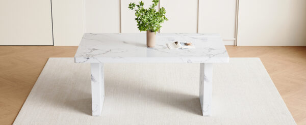 62807f9b53c44596bdaba1c6ffce9689_668018e507071cc013af86979583ab73 63"*35.4"*30" inches Luxurious Marble Pattern MDF Dining Table - A Choice of Subtle Luxury for Your Home.Create Your Exclusive Low-Key Luxury Space.