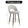 360 ° rotatable bar chair.Modern PU comfortable upholstered bar chair with smooth and beautiful black metal legs for dining room, kitchen, terrace and guest office chair.Set Of
2.W1151P153940