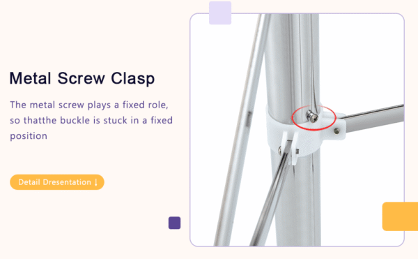 62c862c8e3ce48428f313d72b51012b9_801e8ee823d48fee69756b6a6a30dd36 Only Table Leg.Simple Silver Stainless Steel Folding Table Frame - Multifunctional, Space-Saving.Folding Table Frame,Silver Stainless Steel Material,5.5*5.5*28.7~26.3*26.3*28.7 Inch.