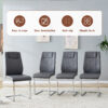 Table and chair set.63*31.4 Inch Pandora Patterned Sintered Stone Dining Table Set - 4 Dark Gray Chairs With Silver Metal Legs.Modern Light Luxury.Perfect For Dinner Room,Meeting Room,Kitchen,etc.