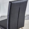 4 piece set of black armless dining chairs brings a touch of elegance and mystery to the dining area with its deep black tone,The grid and buckle design of the back add a vintage yet fashionable touch