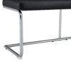 Black shoe changing bench silver metal legs,  sofa bench dining chair, suitable for bedroom fitting room, storage room, dining room, and living room. ST-005