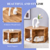 Hexagonal MDF coffee table, characteristic pattern stickers, multi-hole design to give more storage space, simple and convenient design makes it suitable for all kinds of style scenes.