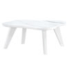 Modern minimalist white imitation marble table top.  Solid wood legs, cloud shape to give you a new experience, computer desk.  The game table.  Suitable for dining and living rooms.