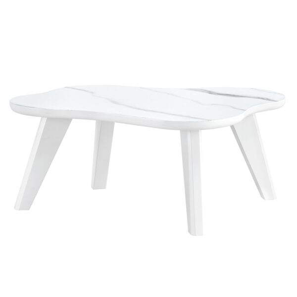 63efab3a2c5045638bb8016163db6973_de025dfd1acf08067197220e90c5653f Modern minimalist white imitation marble table top. Solid wood legs, cloud shape to give you a new experience, computer desk. The game table. Suitable for dining and living rooms.