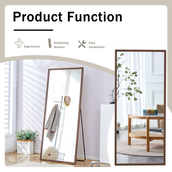 647f30c07ef14ee5915a2ed1c2ecedfd_20240315_2690c76dfcf6b4e9b64a404e12321929 Fourth generation solid wood frame full-length mirror, dressing mirror, bedroom porch, decorative mirror, clothing store, floor standing large mirror, wall mounted. 71 "* 31.5"