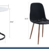 Table and chair set.A Modern Minimalist Circular Dining Table With A Diameter Of 33.3 Inches.Paired With 4 Black Linen-Cotton Material High Resilience Dining Chair with Metal Leg.