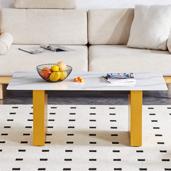 650b341ae84249948cf717f836b2df23_e363c4f00c5505166278bc90d8ef8d04 Modern minimalist Tempered glass with sticker desktop coffee table and dining table, paired with golden MDF decorative columns. Computer desk. Game table. CT-1546