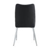 6 black dining chairs. Modern chairs from the Middle Ages. Made of PU material cushion and silver metal legs. Suitable for restaurants and living rooms