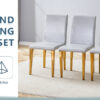 Four Light Gray PU dining chairs, simple and versatile, comfortable and accompanied. Exquisite and versatile dining chairs unlock a comfortable new experience.(Set of 4)