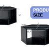 Modern Minimalist Black Hexagonal Coffee Table Set.Hexagonal MDF coffee table, characteristic pattern stickers, multi-hole design to give more storage space.Two coffee tables of different sizes.