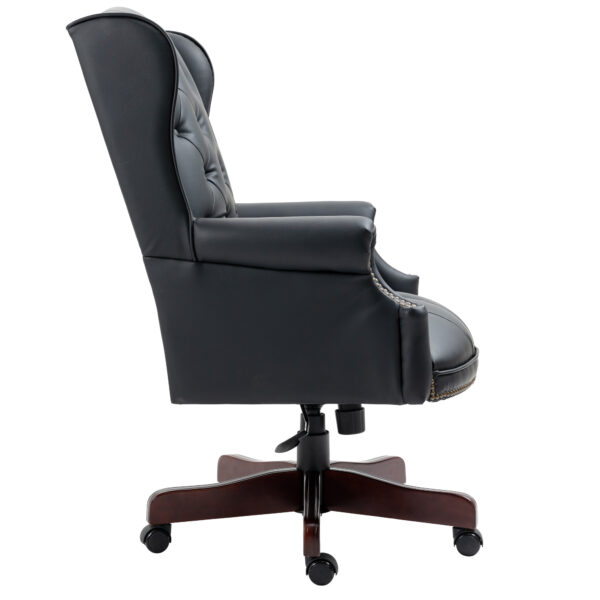 6645eec70b6545d193dbd2e6e1e8c1bc_20220927_aa1df2aaacfd1c1ee70aa4c7d5f09685 Executive Office Chair - High Back Reclining Comfortable Desk Chair - Ergonomic Design - Thick Padded Seat and Backrest - PU Leather Desk Chair with Smooth Glide Caster Wheels, 1 Pack Black
