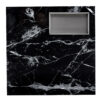 A modern and practical coffee table made of MDF material with black patterns. The fusion of elegance and natural fashion  31.4"*31.4"*12"