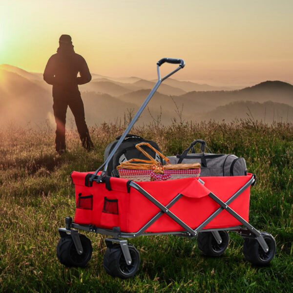 Utility Park Garden Cart Tool Customized Color Folding Camping Trolley Outdoor Picnic Beach Wagon