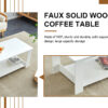 A modern and practical white coffee table. The double layered coffee table is made of MDF material,. Suitable for living room, bedroom, and study. CT-16