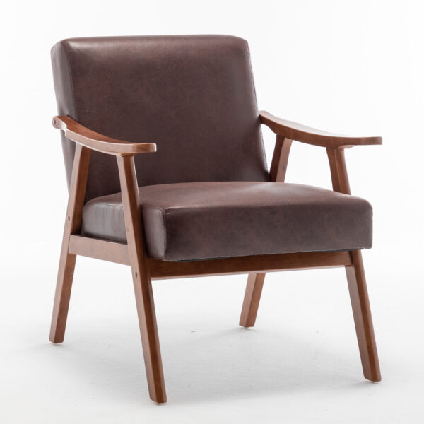 667532a67ad7411ca7ac9a23fe8802a4_3c59b7119f7a2487e22a5461e969a1d4 Mid-Century Modern Chair, Living Room Chair with Solid Wood Frame, Accent Chair Extra-Thick Backrest, Wingback Chair for Bedroom, Reading Room, Living Room, Lounge Chair Indoor