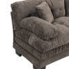 Two-seat Sectional Sofa Modular Deep Seat Sofa Couch Chenille Sofa Sleeper Comfy Upholstered Furniture for Living Room Apartment Studio Office-Gray