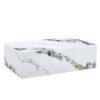 Modern MDF Coffee Table with Marble Pattern - 39.37x23.62x11.81 inches - Stylish and Durable Design W1151119518