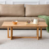 Chinese style log wind Imitation rattan tea table rectangular solid wood coffee  table small family living room tea table