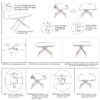 Modern minimalist multifunctional lift table with 0.8-inch MFC tabletop and black metal legs, can be used as dressing table, coffee table, dining table, and office desk.  LT-10055