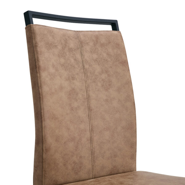 6797b2635c6e42169644d29976a8ecb0_20240408_74dba877a1b04cce15414b0b6dde1aae Dining Chairs,tech cloth High Back Upholstered Side Chair with C-shaped Tube Black Metal Legs for Dining Room Kitchen Vanity Patio Club Guest Office chair (Set of 2) Brown1162