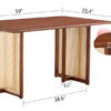 Chinese country retro solid wood dining table,simple modern imitation rattan dining table.Suitable for dining room, living room, office.Natural Style Walnut Solid Wood Dining Table.
