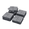30 PCS Interlocking Deck Tiles Checker Pattern, 12" x 12" Square Light Gray Acacia Hardwood Outdoor Flooring for Patio, Bancony, Pool Side,...