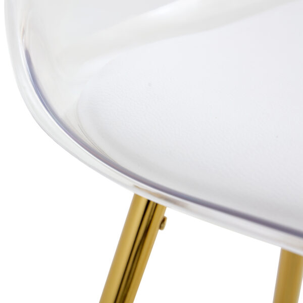 Modern and comfortable upholstered bar chairs, metal legs, small size bar chairs, suitable for part of the crowd, stylish design for dining room, kitchen, terrace and living room chairs.