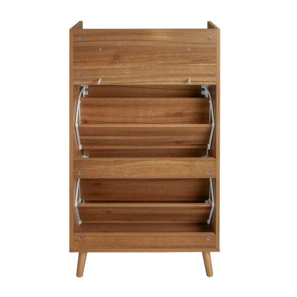Rattan, Allen 2 Door 1 Drawer Cabinet, Shoe Rack, Double Layer, Suitable for Entrance