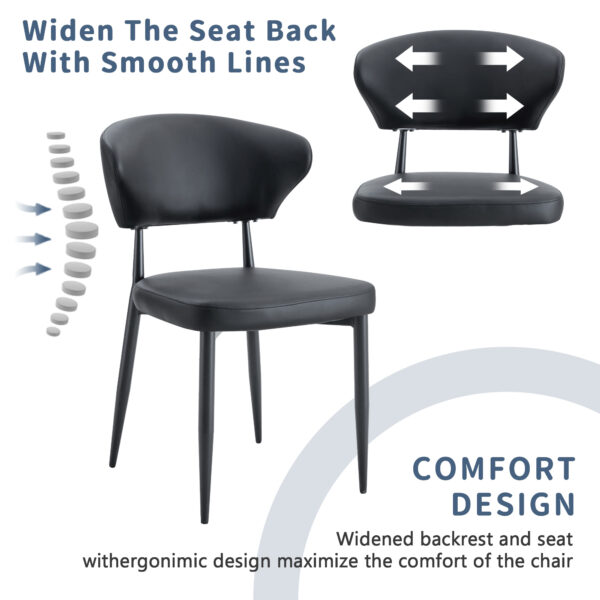 68d056ac32df49afb93bfa2fdf68cbb2_9911d9d1620a66134f327ad04f4faf97 Table and chair set.A Modern Minimalist Circular Dining Table With A Diameter Of 33.3 Inches.Paired With 4 Black Minimalist Ergonomic Dining Chair, With A Curved Backrest For Comfortable Design.