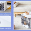 Hexagonal MDF coffee table, characteristic pattern stickers, multi-hole design to give more storage space, simple and convenient design makes it suitable for all kinds of style scenes.
