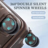 20"/24"/28" 3 pcs/set in ABS Spinner Wheel Luggage, Carry on Suitcase, Matching Color, TSA Combination Lock (Brown)