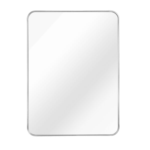 24x36 Inch Silver Metal Framed Rectangular Bathrrom Mirror for Wall.(W2203P156434)