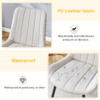Extended Seat Cushion PU Dining Chair Set - Four Pieces,Ergonomic Design.Smooth line design,Integral metal leg structure,Can integrate well into various modern home decoration styles.