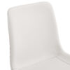 White artificial leather backrest cushion dining chair, black metal legs, curved widened cushion design for more comfort, suitable for restaurants, kitchens, bedrooms, offices.(4 chairs) 0502