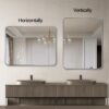 22x30 Inch Silver Metal Framed Rectangular Bathrrom Mirror for Wall.(W2203P183126)