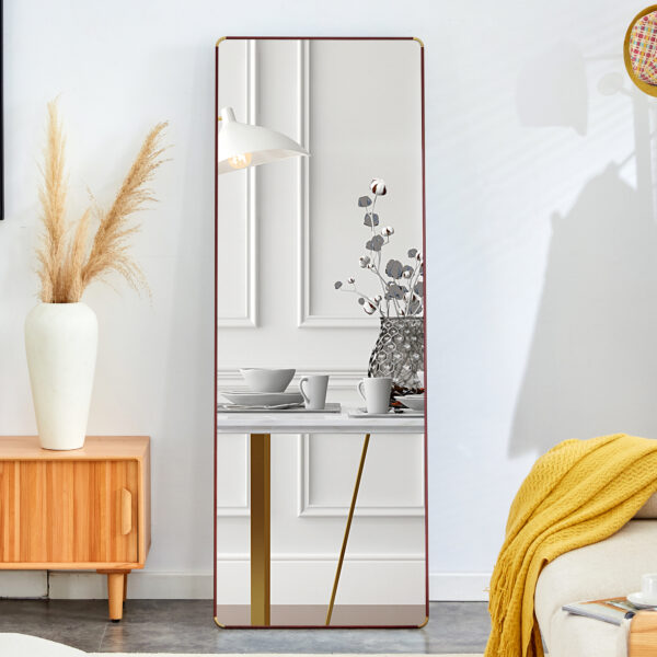 The 4th generation floor standing full-length mirror. wall mirror, bathroom makeup mirror, bedroom foyer, clothing store, wall mounted.    65 "* 23.2"