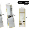 The 4rd generation aluminum alloy metal frame wall mounted full body mirror, bathroom makeup mirror, bedroom entrance, decorative mirror, quality upgrade, 48 "* 13.8"