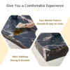 43.3"x23.6" Black Marble-Patterned MDF Coffee Table with Tempered glass legs.Suitable for Living Room.It can be used not only as a coffee table but also as a side table or display stand.