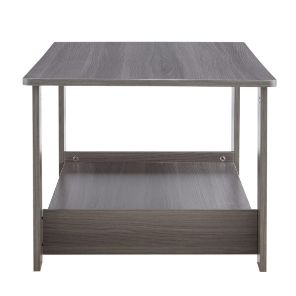 6b0bf06e1fe14340bd0728961b003180_20231022_57bb4624105ed550f300fc842ff3814c A modern and practical gray textured coffee table,tea table.Double layered coffee table made of MDF material,. Suitable for living room,bedroom and study room. 43.3"*21.6"*16.5" CT-16
